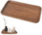 Petit Plateau de Service Rectangulaire，Plateau en Bois d'Acacia pour Café, Boissons et Collations, Idéal pour Les Cafés, Les Brunchs à Domicile et Les Cadeaux -20 x 10,5 cm