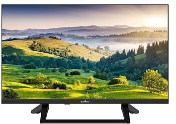 Smart Tech 24HN01V1C HD LED TV 24 Pouces (60cm) Triple Tuner Dolby Audio H.265 HDMI USB, Résolution: 1366 (H) × 768 (V); Chargeur 12 Volts