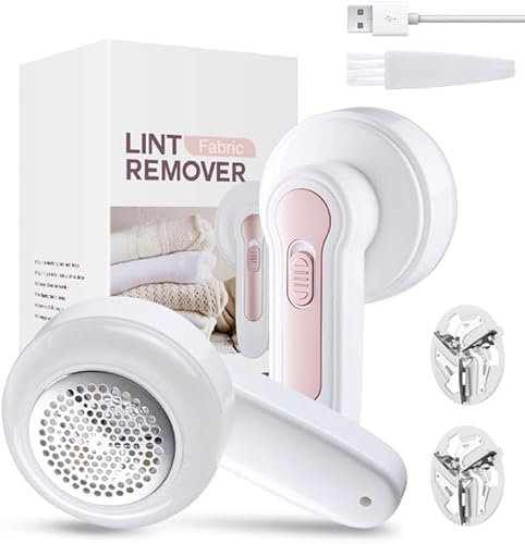 Rasoir Anti Bouloche, Dissolvant de Peluches Anti Bouloche Rasoir Rechargeable avec 2 Lame de Rechange Pinceau Rasoirs Anti-Bouloches Brosse Debugbler Puissant Anti-Peluches pour Vêtements Meubles