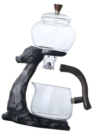 Bollitore multifunzionale in vetro per foglie sciolte Teiera pigro Teiera Teiera Teiera con infusore pigro automatico Borosilicato Bollitore