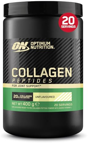 Optimum Nutrition Péptidos de Colágeno en Polvo con Vitamina C para el Bienestar Articular, Sin Sabor, 20 g de Colágeno por Dosis, 400g, 20 Dosis