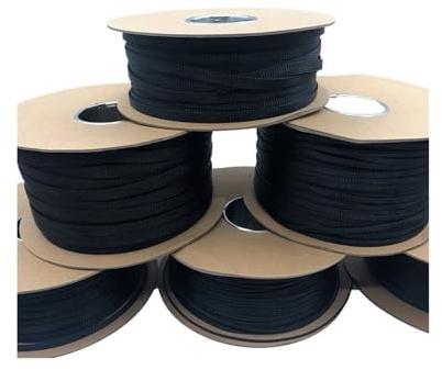 Manicotto a treccia in PET isolato 1/5/10M 3/4/6/8/10/12/14mm Protezione stretta for guaina avvolgente for filo ad alta densità Nero Rosso Guaina for cavo(Black,3mm,2M)