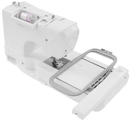 Machine à broder, écran tactile LCD de 7 pouces avec zone de broderie de 100 x 235 mm, machine à broder et à coudre contrôlée par ordinateur, enfilage automatique, avec 168 programmes de couture