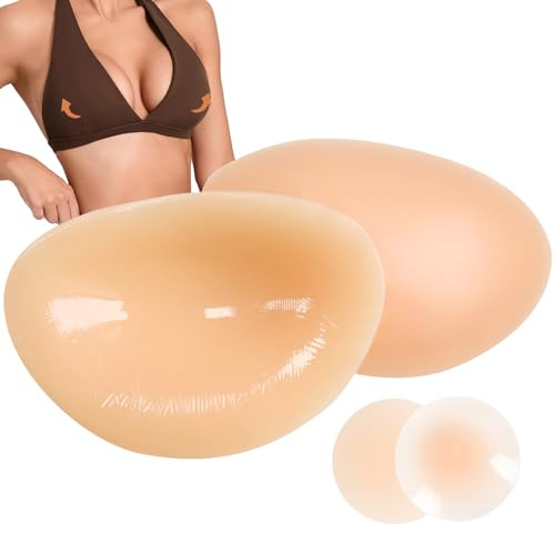 POMAMZ Almohadillas de Pecho de Silicona Reutilizables y Adhesivas | Realce Push Up Invisible para Bikini y Deporte | Aportan Elevación Natural con Máximo Confort