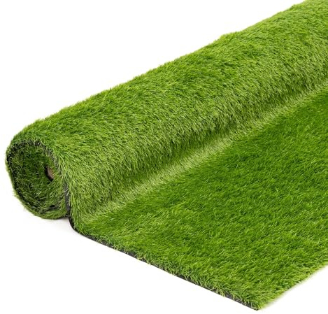 SPRINGOS Prato artificiale, 3 x 2 m, 32 mm, tappeto erboso da giardino, resistente ai raggi UV, con fori di drenaggio, spesso erba sintetica per esterni, per balcone, terrazza, patio, animali