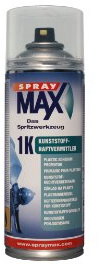 Primaire pour Plastiques de Carrosserie SprayMax - Bombe Aérosol Spray Apprêt Haute Adhérence Auto Moto - Légèrement Argenté - 400 ml - Ref. 680009