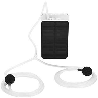 Solar Aquarium Sauerstoffpumpe Oxygenator, Aquarium Sauerstoffbelüfter Teichbelüfter Luftpumpe Angeln Belüfter Aquarium Luftpumpe