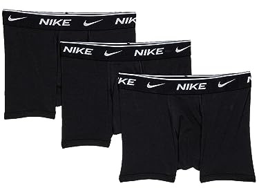 Nike E Day Cotton Stretch 3 Boxer per Bambino Black 13/15 Anni