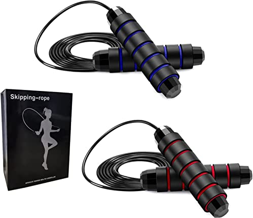 YCTENGYI Springseil mit Kugellagern, schnelles und verstellbares Springseil und 15,2 cm Memory-Schaum-Griffe, ideal für Aerobic-Übungen wie Geschwindigkeitstraining, extremes Springen,