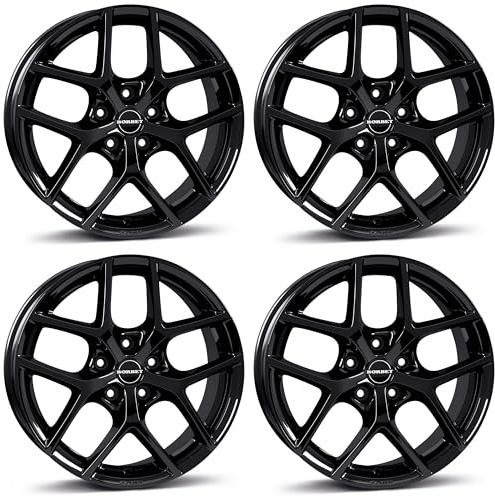 4x Borbet rims alloy rims Y 6.5x16 ET32 5x114,3 black glossy compatible with Mercedes Citan Tourer Citan T