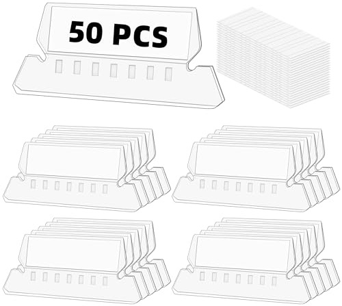 File Folder Tabs, SUNEE 50 Sets Hanging File Folder Labels Tabs and Inserts for Hanging Files Folders