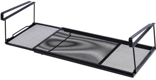 BAODBF Debajo de almacenamiento del estante del armario, debajo de la cesta de almacenamiento del estante, almacenamiento extensible debajo del estante 38,5-70,5 cm, debajo del armario colgante para