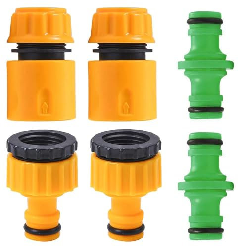 6Pcs ABS Garden Quick Hose Connector 1/2” End Double Male Hose Coupling Joint Adapter for Hose Pipe Tube Water Gun Spray Nozzle,b