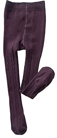 Generisch 2025 - Medias para bebés con patrón trenzado, leggings sin costuras Medias para niños pequeños termoleggins niños pequeños, morado, 6-12 meses