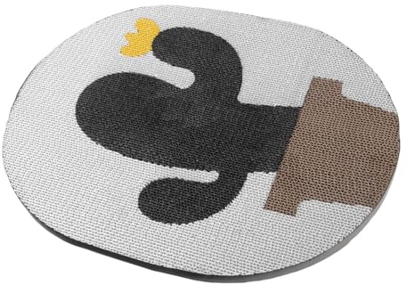 VERDANVERSE Griffoir Mural pour Chat Carton Ondulé Panneau à Gratter Pratique Et Économiseur Espace pour Chats Et Chatons des Meubles Et Sols Installation Facile Et Design Innovant Forme De