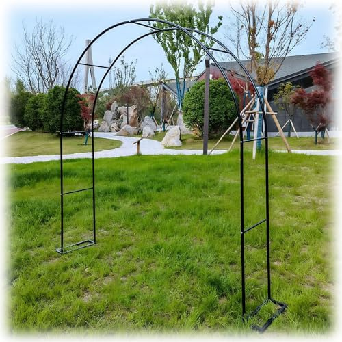 Arco de boda de metal con enrejado de rosas para interiores y exteriores, soporte de plantas, pérgola, columna, decoración para eventos, disponible en 120-350 cm, ancho 180 x 220 cm