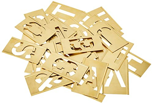 Stencils TOO-STNL2LB Set of Pp Brass Locking - Letters 2in