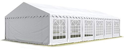 TOOLPORT Tente de réception/Barnum 6x14 m - Bâche difficilement Inflammable Blanc PVC 700 N Economy