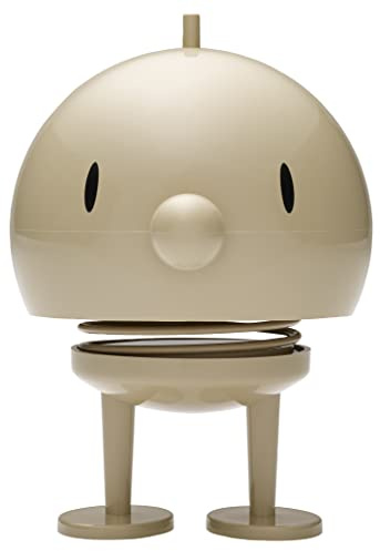 Hoptimist Bumble, wobble figur, skandinavisk dekoration för vardagsrum, skrivbord, kontor, hall, badrum, modern & skandinavisk, bra present, 10 x 10 x 15 cm, Stor, Latte