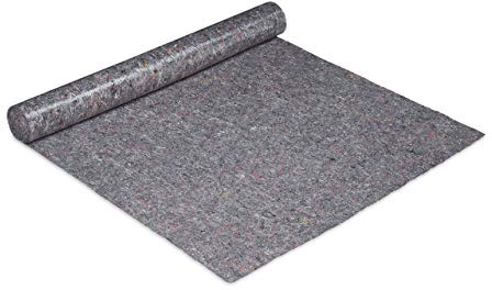 Relaxdays 4 x Fieltros Protectores, Manta Mudanza, Moqueta Pintor, 180g/m² 1x25m = 25m², Antideslizante, Repelente Agua, Gris