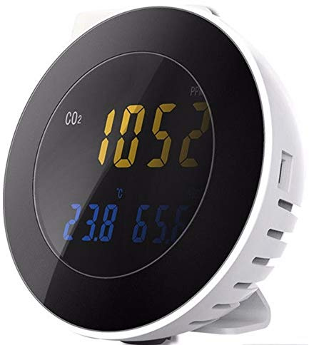 Seben HT-501 CO2 Messgerät | für Raumluft | mit Alarm-Funktion, Melder, Temperatur & Luftfeuchtigkeit Anzeige | Messbereich 0 bis 9999 ppm