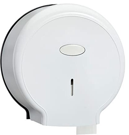 Dispenser di Rotolo di Carta Igienica Jumbo, Dispenser di Asciugamani di Carta a Rotolo Singolo Impermeabile Senza Punzonatura, Efficace Contro La Rottura, per Servizi Igienici e Bagni(Bianco)