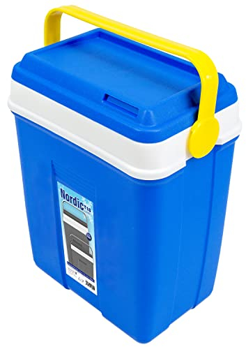 noorsk® Klassische Kühlbox praktischer Kühlbehälter für das Auto und zum Camping - 12 Liter - Blau