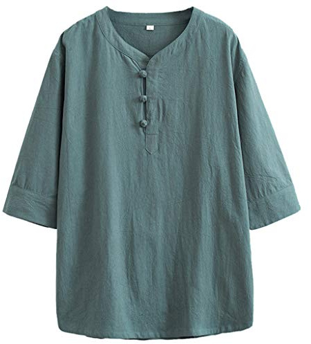 ZHOUXIAO Femme Kung Fu Uniforms Veste D'arts Martiaux Tap Tang Tang À Manches Longues Shirt, Vêtements Traditionnels Chinois, Lin En Coton Tai Chi Zen Meditation Vêtements green-XXXL