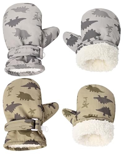 Fleece Lined Mittens for Baby Boys Girls Toddler Kids Winter Gloves 6-24M