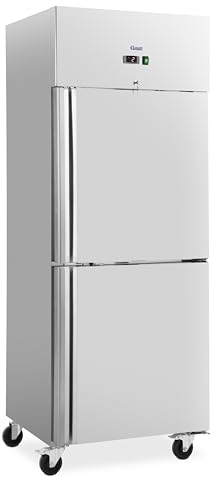 Royal Catering Réfrigérateur professionnel 373 l inox - 2 Portes 4 Roulettes verrouillable - Réfrigérateur verrouillable Frigo professionnel