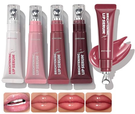 Hydrating Lip Gloss Lip Jam Set, Glossy Jelly Liquid Lipstick Glitter Plumping Lipgloss High Shine Lipstick Wayery Lip Gloss for Women (4 Colors Set)