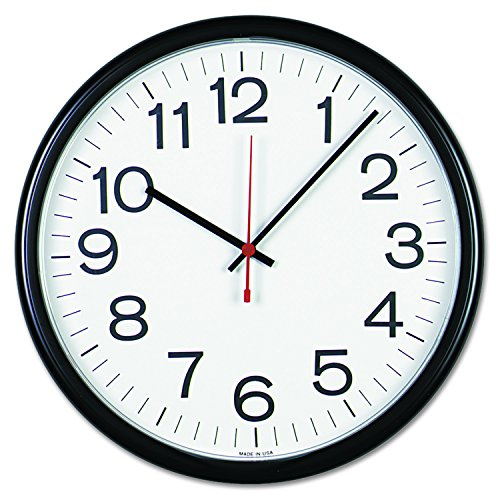 Universal 11381 Indoor/Outdoor Clock, 13 1/2, Black