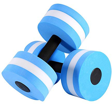 Water Dumbbell, EVA Water Aerobics Weights Dumbbell Foam Aquatic Barbell Hand Bars for Man Woman Swimming Pool Fitness Exercise