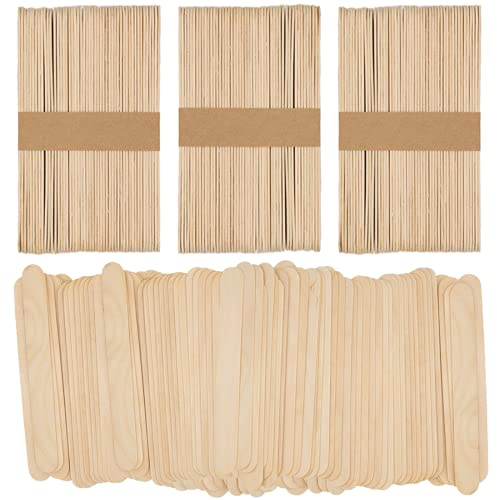 OWLKELA 150Pcs Jumbo Lolly Sticks, 5.9 inch, Wooden | Lollipop Craft Sticks, Popsicle Sticks for Home, School and Classroom,for Crafts, Arts and Handwork
