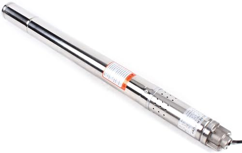 2 Zoll Unterwasser-Tiefbrunnenpumpe Tiefbrunnenpumpe Tauchpumpe 370w Brunnenpumpe Rohrpumpe Gartenpumpe Sandverträglich 55m | Flussrate: Max.1000 L/h |