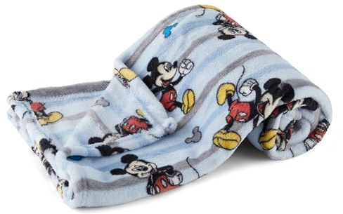 Disney Characters Flannel Fleece Baby Blanket - Soft & Cozy 30x40 Inches, Featuring Mickey Mouse, Minnie Mouse, Winnie The Pooh, and Dumbo
