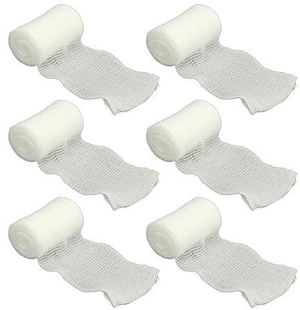 Vendas de Primeros Auxilios, Transpirables, Gasa de Malla para Heridas Quirúrgicas, Rollo de Vendaje Elástico PBT Esterilizado, 40 Uds.