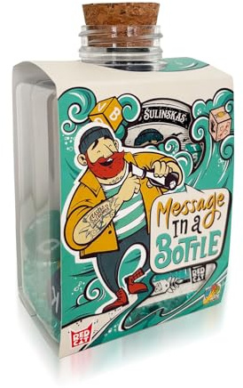 Message in a Bottle - Gioco da Tavolo - Dadi e Lettere in Bottiglia - 2-6 Giocatori - 8+ Anni - Edizione Italiana