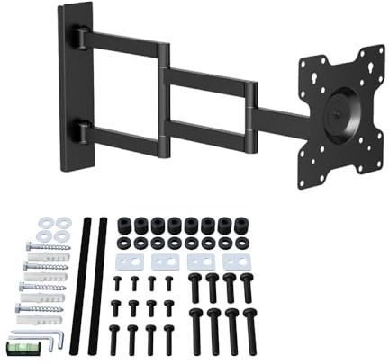 XTRARM Axis XL 70 cm TV-väggfäste, förläng, vrid, rotera, luta, TV ca. 24-50 tum - 25 kg, upp till VESA 200x200 mm, TV-fäste