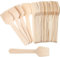 Einweg Holzlöffel,100 PCS Eislöffel aus Holz Holzlöffel Wegwerflöffel aus Holz Eislöffel Einweg Umweltfreundliches Mini Naturbesteck aus Naturholz