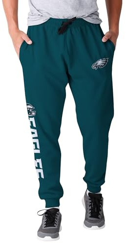 FOCO NFL Herren Offiziell lizenzierte Team-Farbe, Primär-Logo, Helm, Fußball, Sweatpants, Philadelphia Eagles, X-Groß