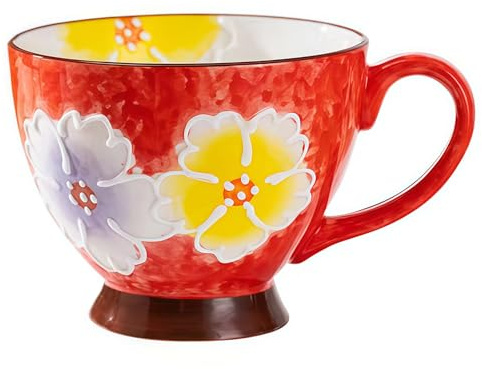 Jaamyears Tazze da brodo, piccole ciotole da zuppa con manici, 450 ml, per microonde, per colazione, latte, dessert, farina d'avena