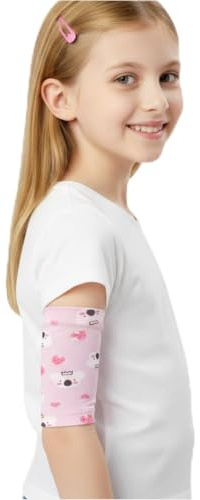PICC Line Cover - Protector de manga fundida para brazos, suministro de lactancia ultrasuave para heridas en el codo con junta de silicona antideslizante, cómodo protector IV y yeso para niños (rosa