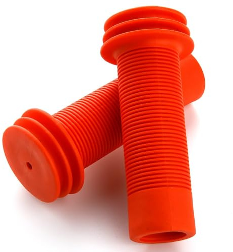 Wlinfetity Empuñaduras de goma para manillar de bicicleta para niños, tamaño de 98 mm, compatible con bicicletas infantiles, color negro y rojo (1 par)