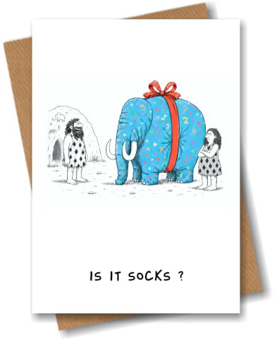 Funny Birthday Card for Him - Is It Socks