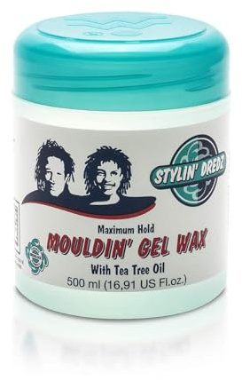 Stylin' Dredz Mouldin' Gel Wax with Tea Tree Oil - Twist n Lock - 500ml Maximum hold