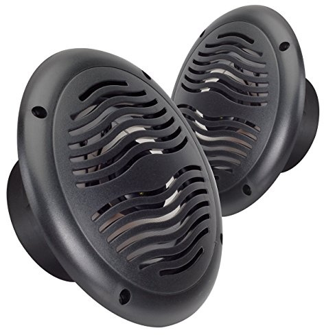 Magnadyne WR65B Vattentålig 16,5 cm 2-vägs högtalare med integrerad grill/ram | Svart (säljs i par)