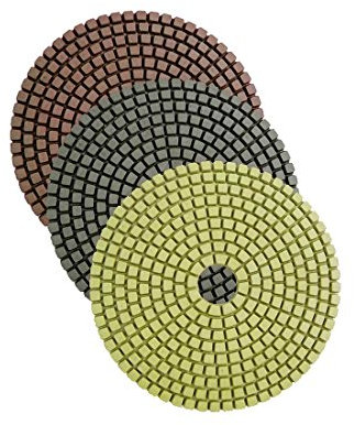 RETOL disques de polissage diamant (polissage humide), 125 mm, brunissage, p. ponceuses multi-disques, grain de diamant (Lot de 5)