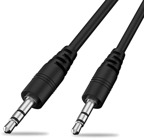 CABLEPELADO Cable Aux Jack 3.5 mm | Cable Auxiliar 3.5 mm | Macho a Macho | Compatible con Autoradio, Auriculares, Altavoz, TV, Smartphone, MP3, HiFi Receptor | Negro | 5 Metros