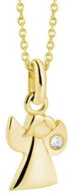 Fisch Mädchen Halskette Mit Schutzengel Gold 333 Kettenanhänger Geschenkidee